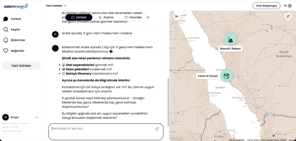 dijital asistan umre planlama